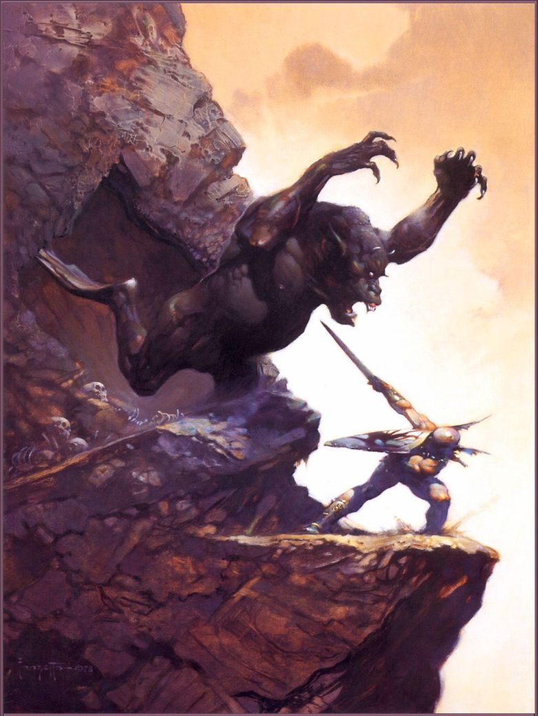 Frank Frazetta Cave Demon